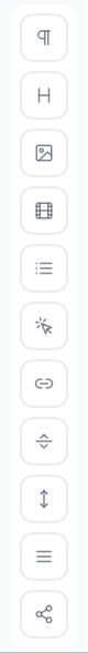 Blocks panel showing all available block types